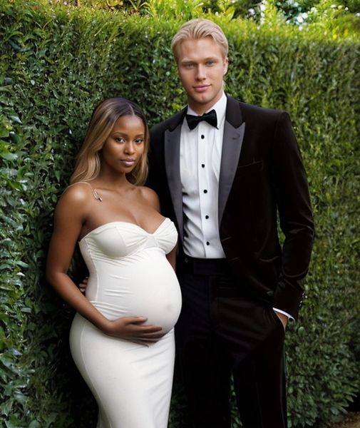 The Blond With Blue Eyes And The Dark-Skinned Model Became Parents