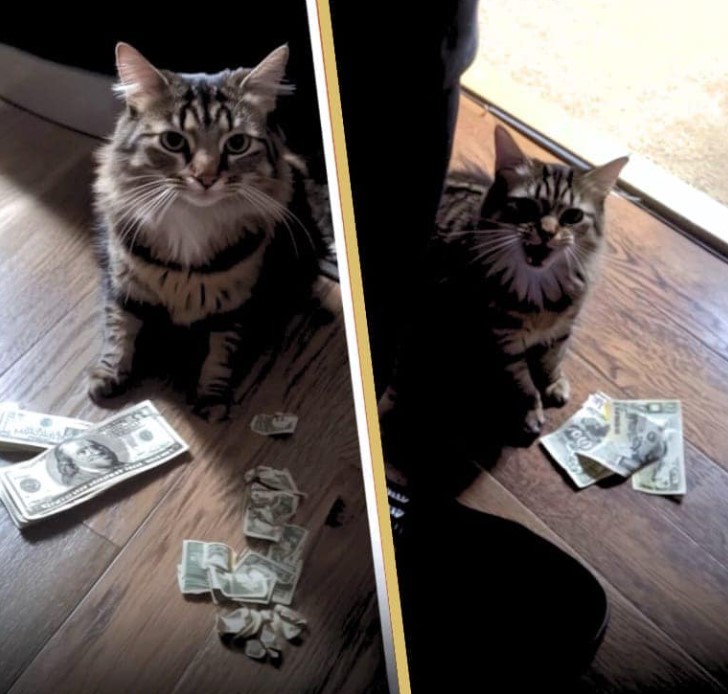 Older Lady Finds Money on Floor Every Day, Sees Her Cat Bring It and Follows Him