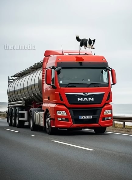 dog puppy save rescue truck driver from lighting strike