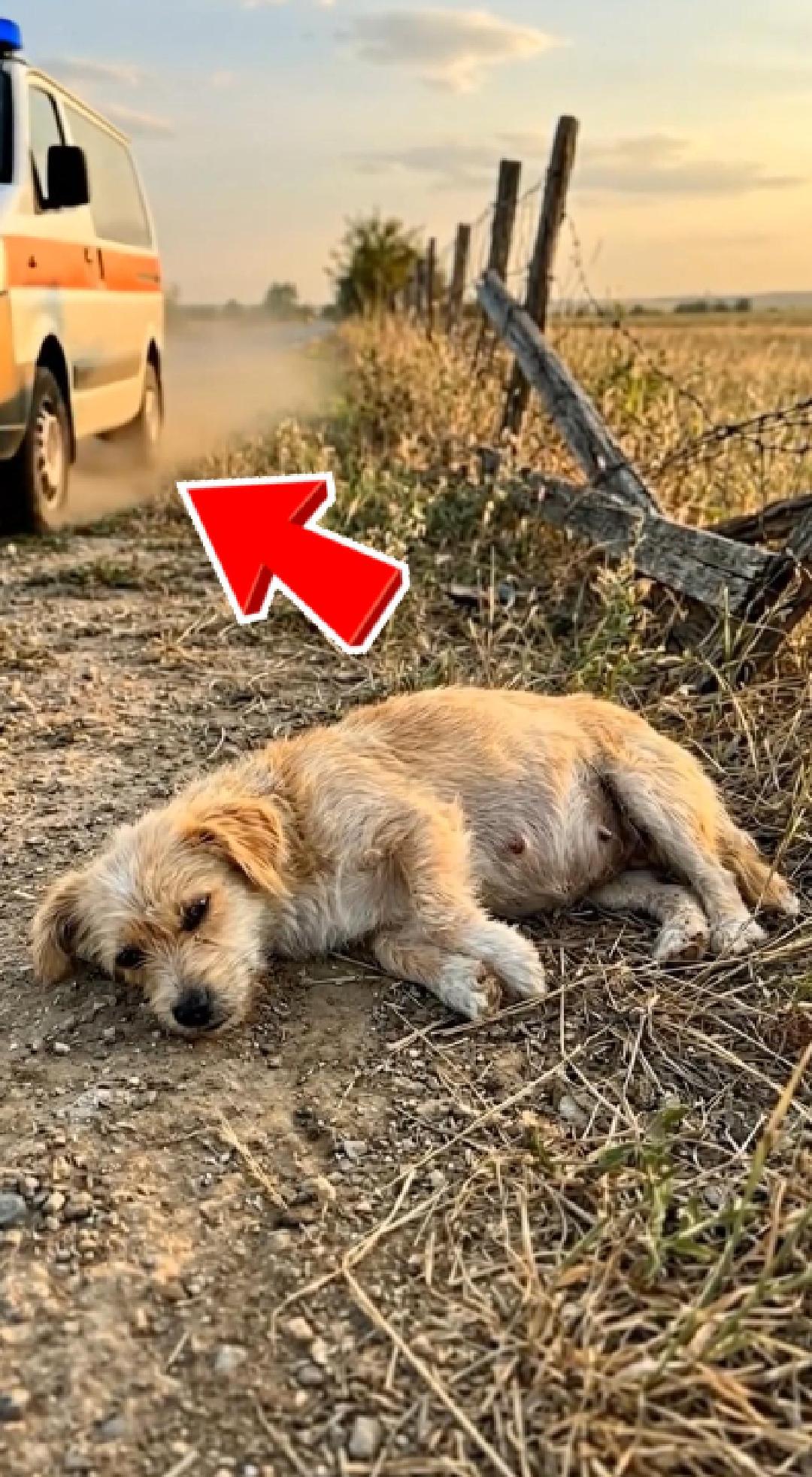 A veterinarian saves a pregnant dog found lying by the roadside - DAILY ...
