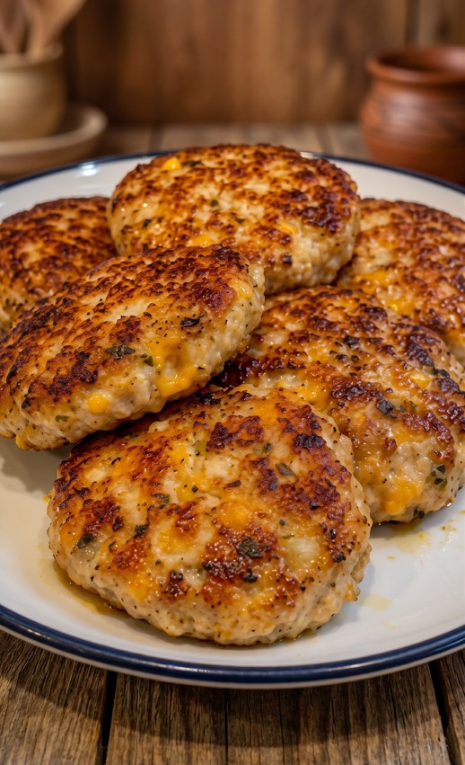 Freshly cooked crispy cheesy chicken patties served on buns with lettuce and tomato