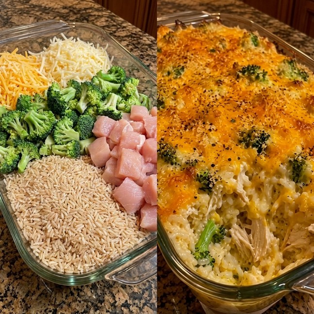 Chicken and penne pasta mixed with cream of chicken soup