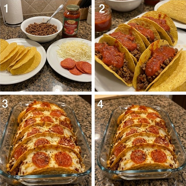 Flour tortillas filled with beef mozzarella provolone and pepperoni before baking